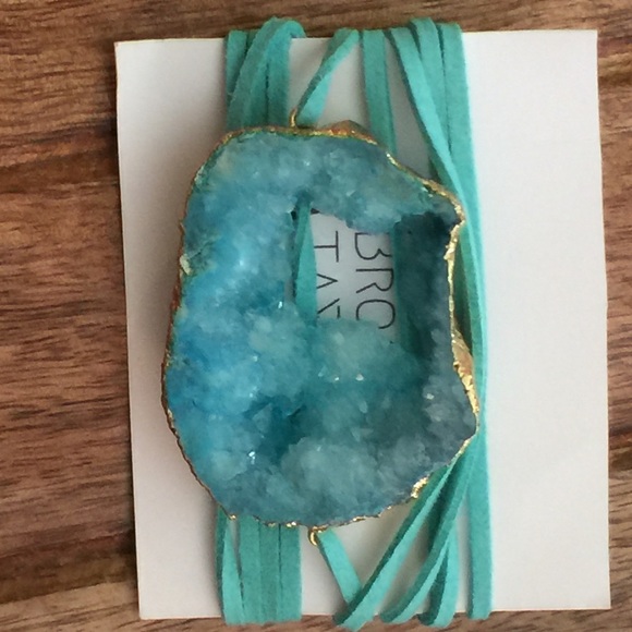 Brooke Taylor Turquoise Druzy Wrap Bracelet - Picture 3 of 3